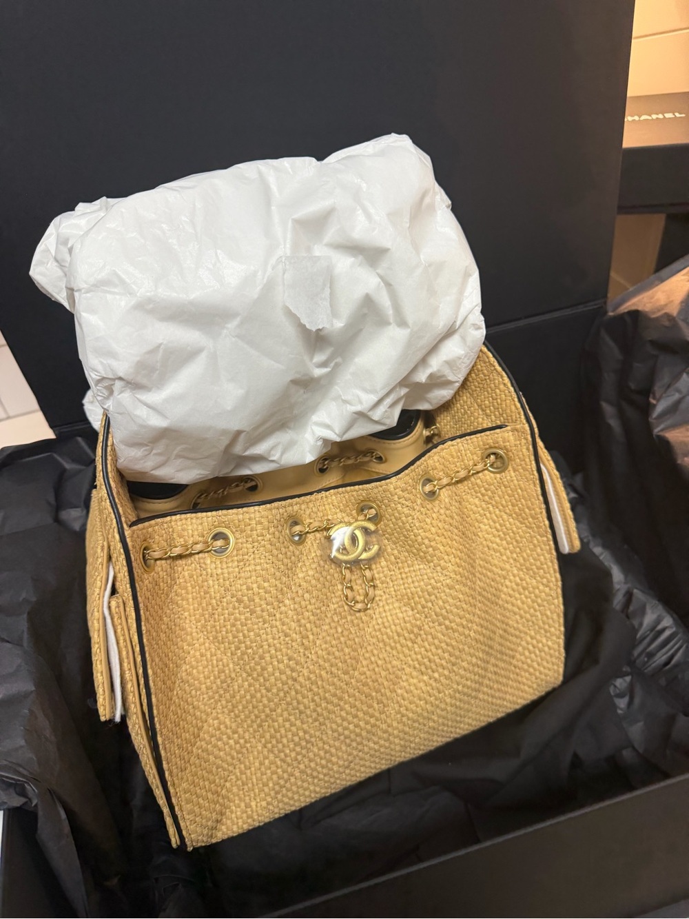 CHANEL 25 Raffia SMALL - Picture 11 of 13